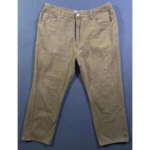 Trust Jeans Men's Tan Denim Baggy Skater 90s Y2K Straight Leg Size 44x32 (38x28)